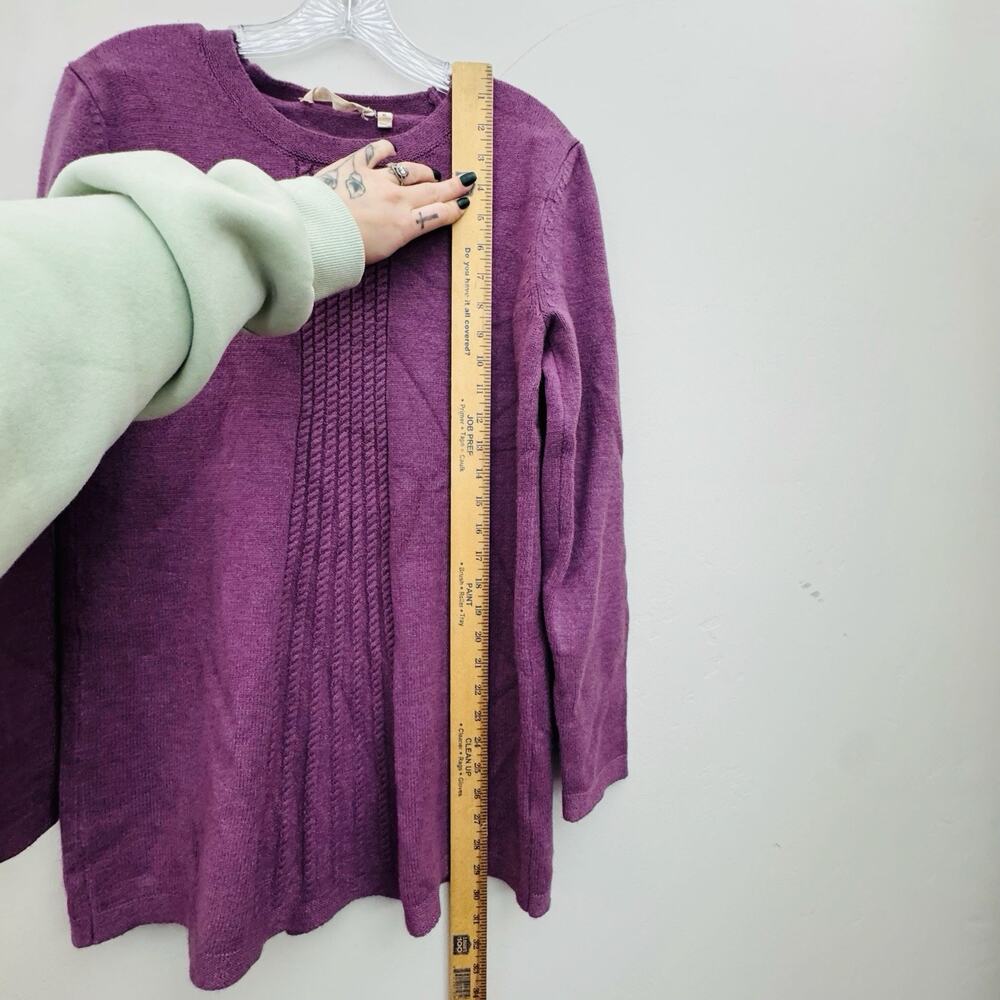 Soft Surroundings Purple Knit Long Sleeve Blouse Women’s Size M - Picture 5 of 7